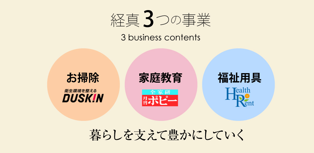 経真3つの事業内容